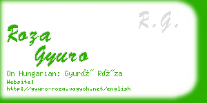 roza gyuro business card